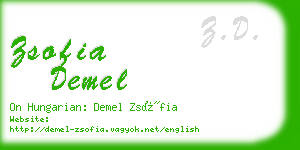 zsofia demel business card